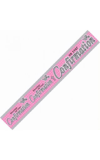 Picture of CONFIRMATION BANNER PINK